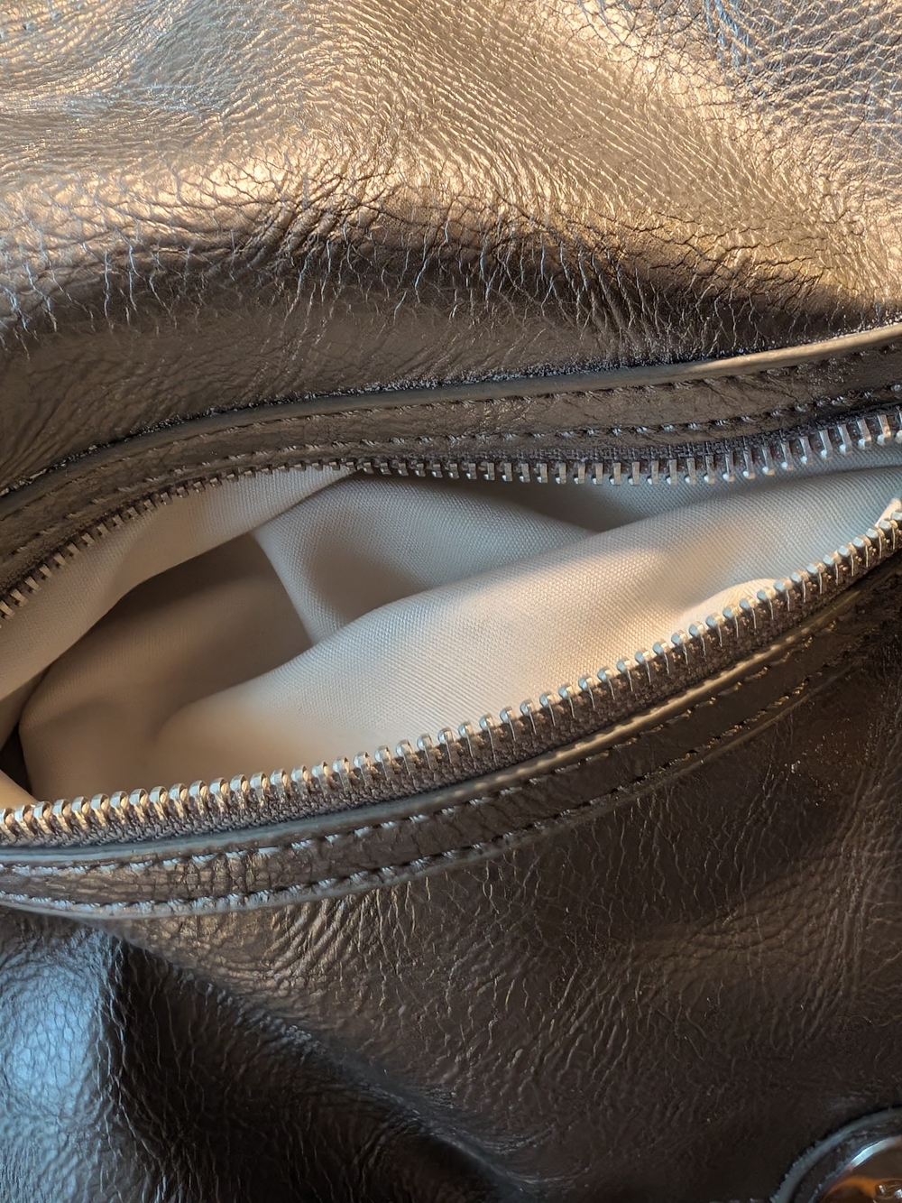 Enzo Angiolini Gun Metal Grey Tote/Hobo Bag - Picture 10 of 13